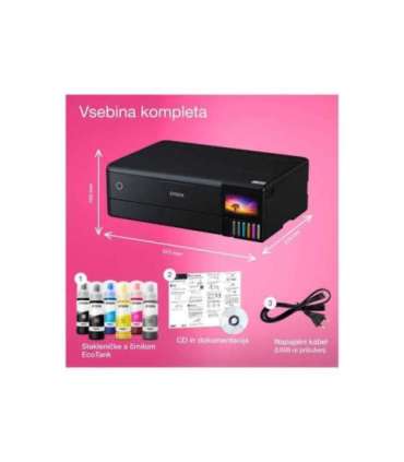 Epson Multifunctional Printer EcoTank L8180 Inkjet Colour Inkjet Multifunctional Printer A3+ Wi-Fi Black