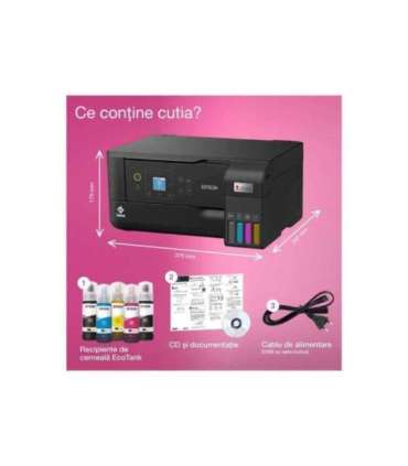 Epson Multifunctional printer EcoTank L3560 Inkjet Colour Inkjet Multifunctional Printer A4 Wi-Fi Black