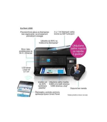 Epson Multifunctional printer EcoTank L5590 Inkjet Colour Inkjet Multifunctional Printer A4 Wi-Fi Black