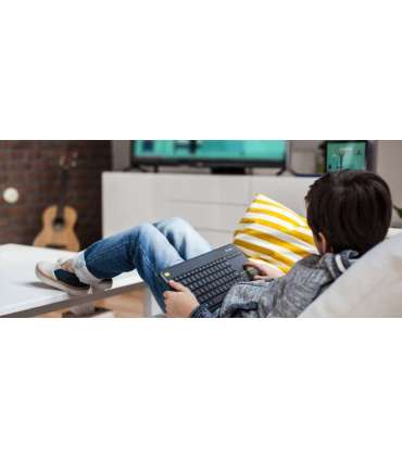 Logitech K400 Plus Keyboard with Trackpad Wireless US Black USB port