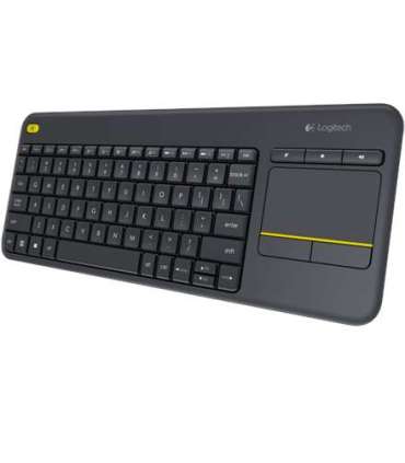 Logitech K400 Plus Keyboard with Trackpad Wireless US Black USB port