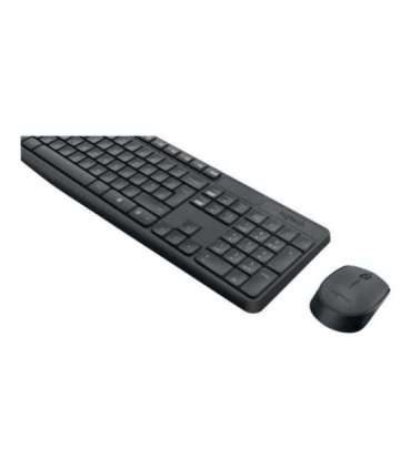 Logitech MK235 Keyboard and Mouse Set Wireless Mouse included Batteries included US Black 475 g