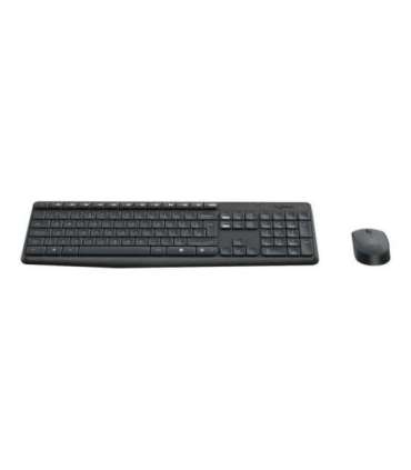 Logitech MK235 Keyboard and Mouse Set Wireless Mouse included Batteries included US Black 475 g