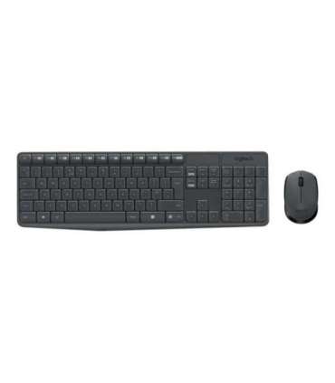 Logitech MK235 Keyboard and Mouse Set Wireless Mouse included Batteries included US Black 475 g