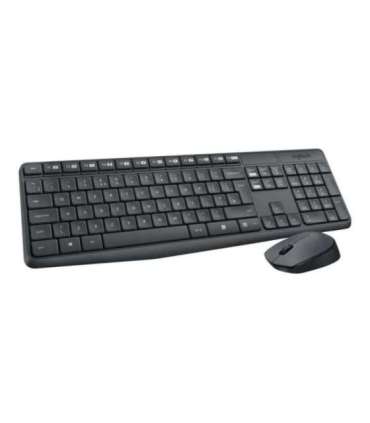 Logitech MK235 Keyboard and Mouse Set Wireless Mouse included Batteries included US Black 475 g