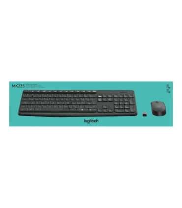 Logitech MK235 Keyboard and Mouse Set Wireless Mouse included Batteries included US Black 475 g