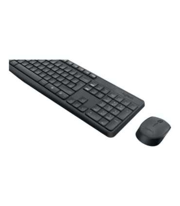 Logitech MK235 Keyboard and Mouse Set Wireless Mouse included Batteries included US Black 475 g