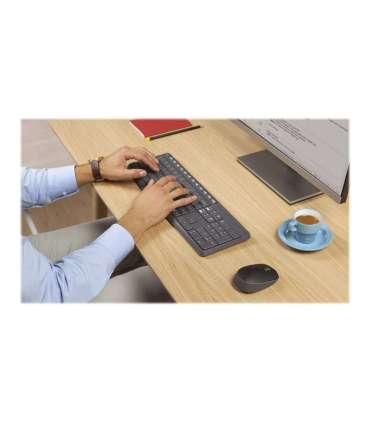 Logitech MK235 Keyboard and Mouse Set Wireless Mouse included Batteries included US Black 475 g