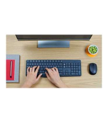 Logitech MK235 Keyboard and Mouse Set Wireless Mouse included Batteries included US Black 475 g