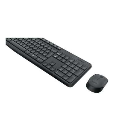 Logitech MK235 Keyboard and Mouse Set Wireless Mouse included Batteries included US Black 475 g