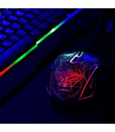 Logilink Gaming-Set, keyboard, mouse and mouspad ID0185 Metal Keyboard, Mouse and Pad Set Wired Mouse