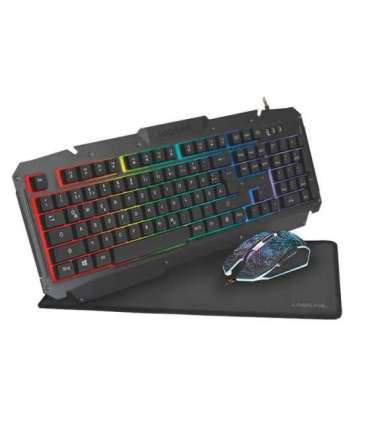 Logilink Gaming-Set, keyboard, mouse and mouspad ID0185 Metal Keyboard, Mouse and Pad Set Wired Mouse