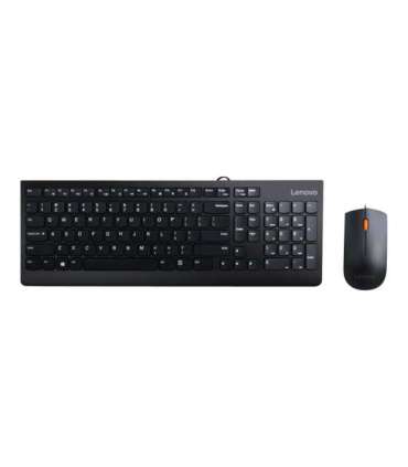 Lenovo USB Combo Keyboard & Mouse 300 Black Keyboard and Mouse Combo English 1.8 m Black Wired Via USB