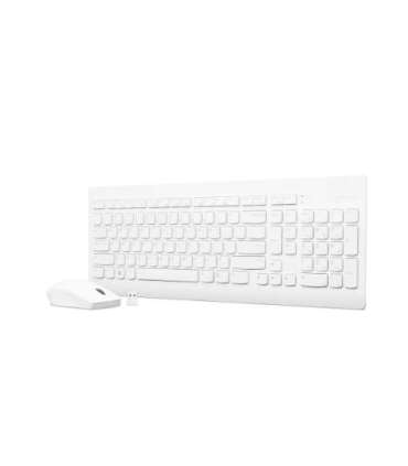Lenovo Wireless Combo Keyboard & Mouse 510 White Keyboard and Mouse Combo 2.4 GHz Wireless via Nano USB |