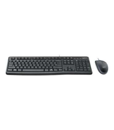 Logitech Desktop MK120 Wired keyboard USB Mouse included US Black