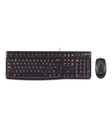 Logitech Desktop MK120 Wired keyboard USB Mouse included US Black