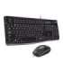 Logitech Desktop MK120 Wired keyboard USB Mouse included US Black