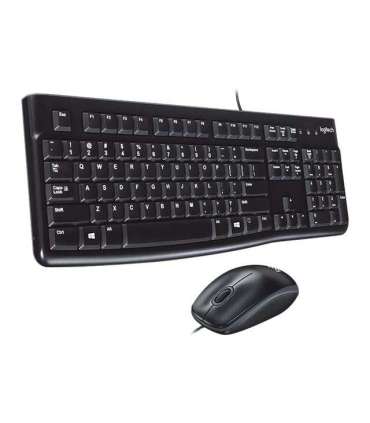 Logitech Desktop MK120 Wired keyboard USB Mouse included US Black