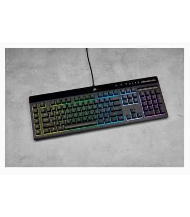 Corsair Rubber Dome Gaming Keyboard K55 RGB PRO Gaming keyboard Wired RGB LED light US Black