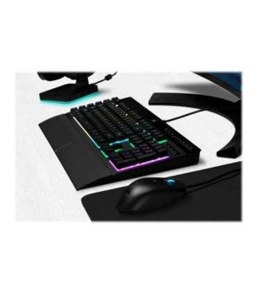 Corsair Rubber Dome Gaming Keyboard K55 RGB PRO Gaming keyboard Wired RGB LED light US Black