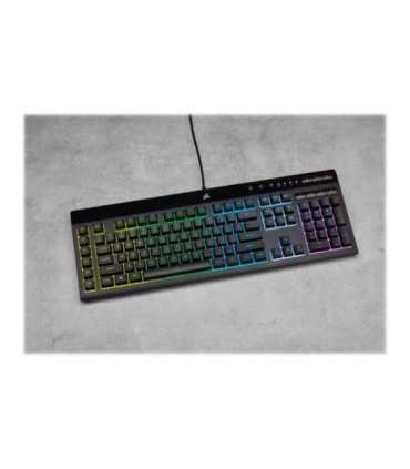 Corsair Rubber Dome Gaming Keyboard K55 RGB PRO Gaming keyboard Wired RGB LED light US Black
