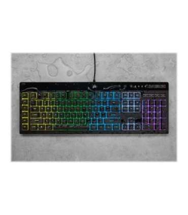 Corsair Rubber Dome Gaming Keyboard K55 RGB PRO Gaming keyboard Wired RGB LED light US Black