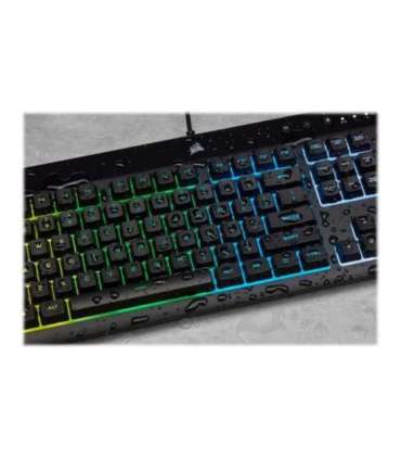 Corsair Rubber Dome Gaming Keyboard K55 RGB PRO Gaming keyboard Wired RGB LED light US Black