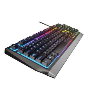 Genesis Rhod 300 RGB Black Gaming keyboard Wired RGB LED light US 1.75 m