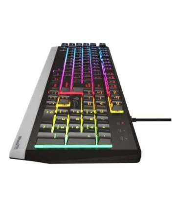 Genesis Rhod 300 RGB Black Gaming keyboard Wired RGB LED light US 1.75 m
