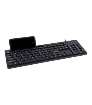 Gembird Multimedia keyboard with phone stand KB-UM-108 Multimedia Wired US Black