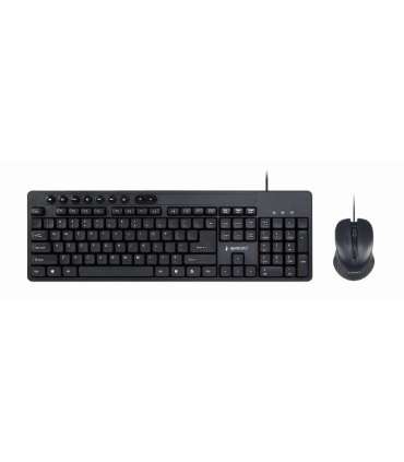 Gembird Multimedia desktop set KBS-UM-04 Keyboard and Mouse Set Wired Mouse included US Black