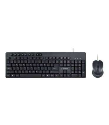 Gembird Multimedia desktop set KBS-UM-04 Keyboard and Mouse Set Wired Mouse included US Black