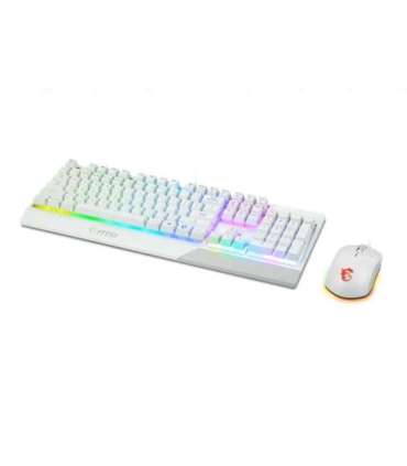 MSI Vigor GK30 COMBO WHITE Keyboard and Mouse Set Wired Mouse included US White