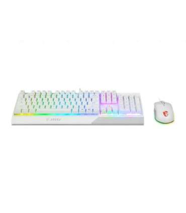 MSI Vigor GK30 COMBO WHITE Keyboard and Mouse Set Wired Mouse included US White
