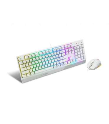 MSI Vigor GK30 COMBO WHITE Keyboard and Mouse Set Wired Mouse included US White
