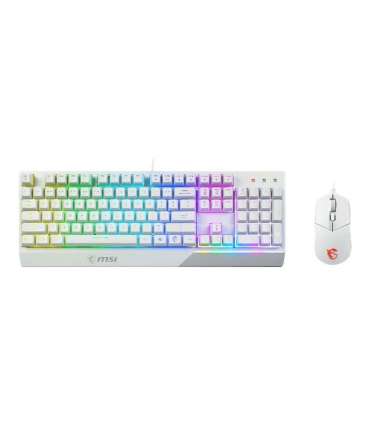 MSI Vigor GK30 COMBO WHITE Keyboard and Mouse Set Wired Mouse included US White