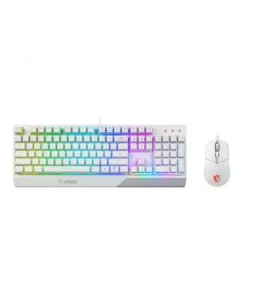 MSI Vigor GK30 COMBO WHITE Keyboard and Mouse Set Wired Mouse included US White
