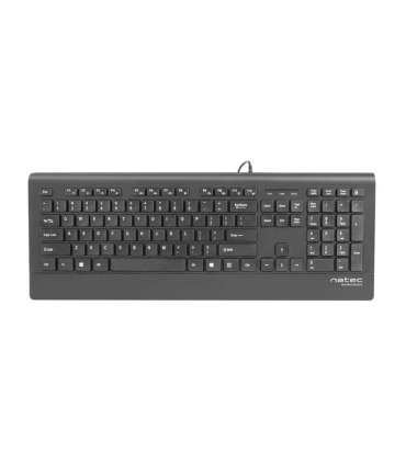 Natec Keyboard, Barracuda, US Layout, Slim Natec Keyboard Barracuda Standard Wired US Black 529 g