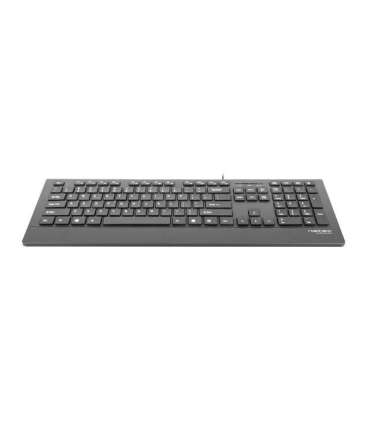 Natec Keyboard, Barracuda, US Layout, Slim Natec Keyboard Barracuda Standard Wired US Black 529 g