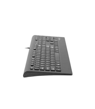 Natec Keyboard, Barracuda, US Layout, Slim Natec Keyboard Barracuda Standard Wired US Black 529 g