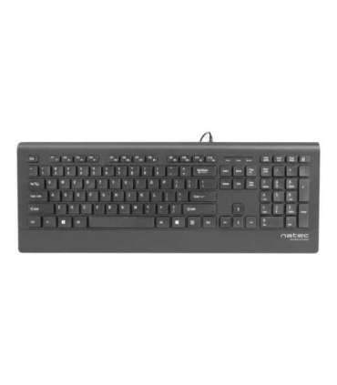 Natec Keyboard, Barracuda, US Layout, Slim Natec Keyboard Barracuda Standard Wired US Black 529 g