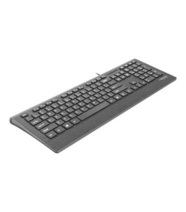 Natec Keyboard, Barracuda, US Layout, Slim Natec Keyboard Barracuda Standard Wired US Black 529 g