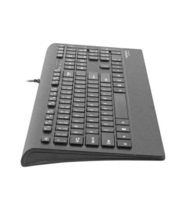 Natec Keyboard, Barracuda, US Layout, Slim Natec Keyboard Barracuda Standard Wired US Black 529 g