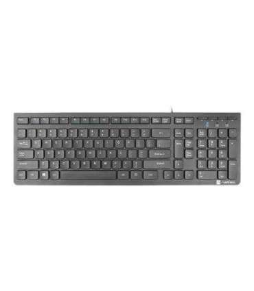 Natec Keyboard Discus 2 Slim Standard Wired US Black USB 2.0 424 g Numeric keypad