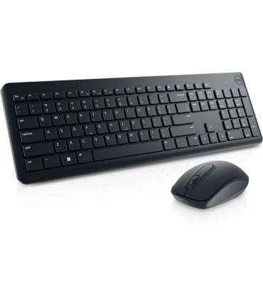 Dell Keyboard and Mouse KM3322W Keyboard and Mouse Set Wireless Batteries included US Black Wireless
