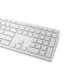 Dell Keyboard and Mouse KM5221W Pro Keyboard and Mouse Set Wireless Mouse included US White 2.4 GHz