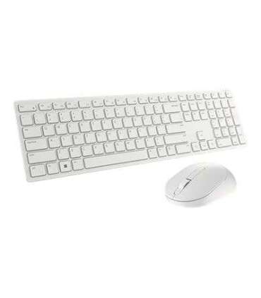 Dell Keyboard and Mouse KM5221W Pro Keyboard and Mouse Set Wireless Mouse included US White 2.4 GHz