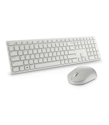 Dell Keyboard and Mouse KM5221W Pro Keyboard and Mouse Set Wireless Mouse included US White 2.4 GHz