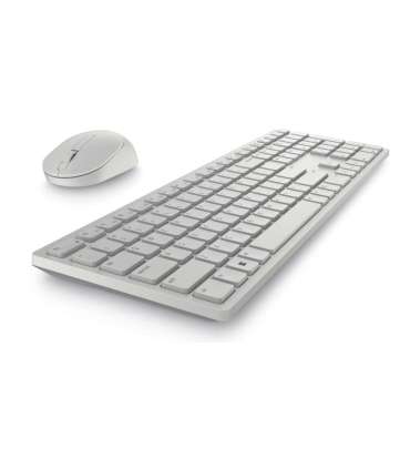 Dell Keyboard and Mouse KM5221W Pro Keyboard and Mouse Set Wireless Mouse included Russian White 2.4 GHz