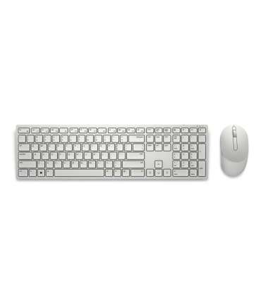 Dell Keyboard and Mouse KM5221W Pro Keyboard and Mouse Set Wireless Mouse included Russian White 2.4 GHz